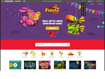 La Fiesta Casino Homepage Preview