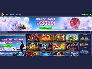 Luckland Casino Homepage Preview