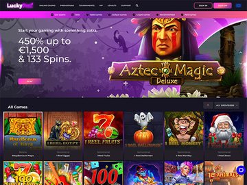 Lucky Fox Casino Homepage Preview