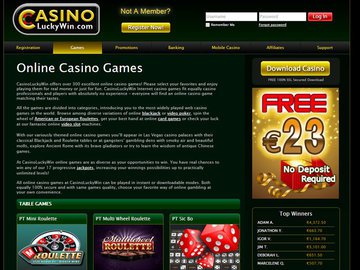 LuckyWin Casino Software Preview