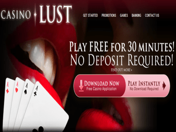 Lust Casino Homepage Preview