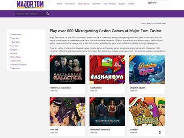 Major Tom Casino Software Preview