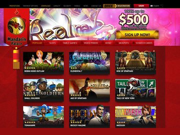 Mandarin Palace Casino Homepage Preview