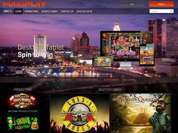 Maxiplay Casino Homepage Preview