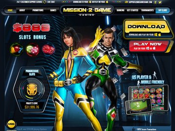Mission 2 Game Casino Homepage Preview
