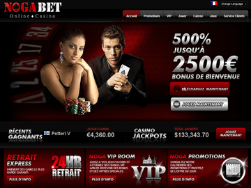 NogaBet Casino Homepage Preview