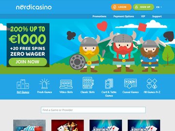 Nordic Casino Homepage Preview