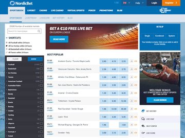 NordicBet Homepage Preview