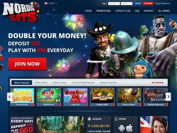 NordicSlots Homepage Preview