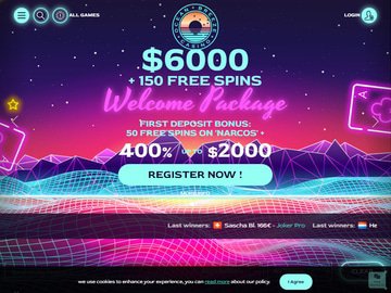 Ocean Breeze Casino Homepage Preview