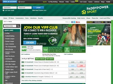 Paddy Power Homepage Preview