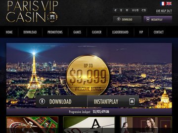 ParisVIP Casino Homepage Preview