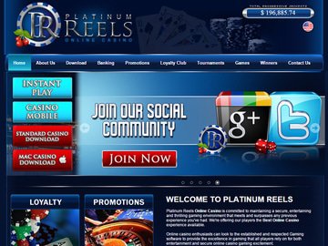 Platinum Reels Homepage Preview