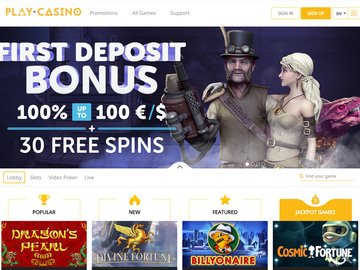 Play.casino Homepage Preview