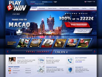 Play2Win Casino Homepage Preview