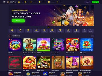 Playfina Casino Homepage Preview