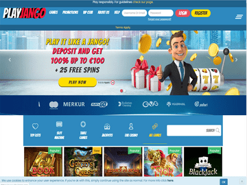 PlayJango Casino Homepage Preview