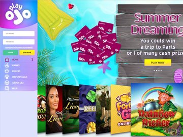 PlayOJO Homepage Preview