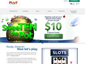 PlayOLG Casino Homepage Preview