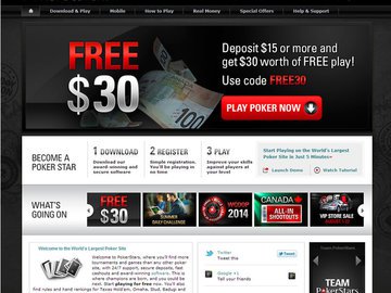 Poker Stars Homepage Preview