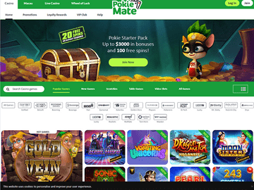 Pokie Mate Homepage Preview