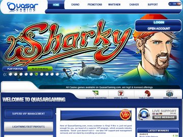 Quasar Gaming Casino Homepage Preview