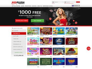 Red Flush Casino Homepage Preview