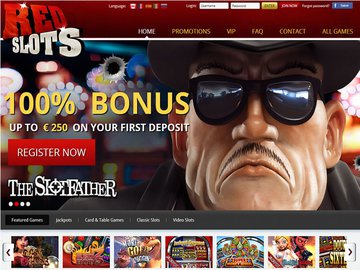 Red Slots Casino Homepage Preview