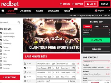 redbet Homepage Preview