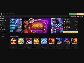 Rich Casino Homepage Preview
