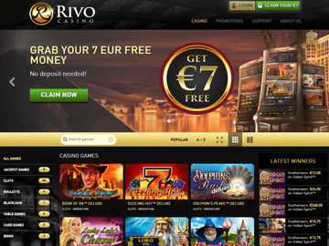 Rivo Casino Homepage Preview