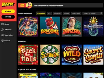 Rizk Casino Software Preview