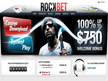 Rockbet Casino Homepage Preview