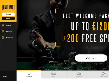 Shadowbet Homepage Preview