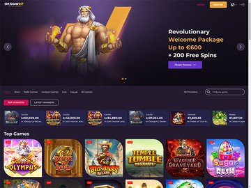 ShadowBit Casino Homepage Preview