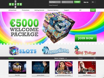 Slots 500 Casino Homepage Preview