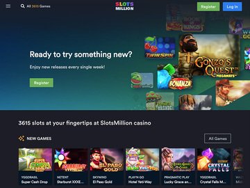 Slots Million Casino Homepage Preview
