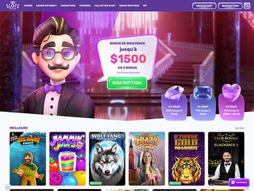 Slots Palace Casino Homepage Preview