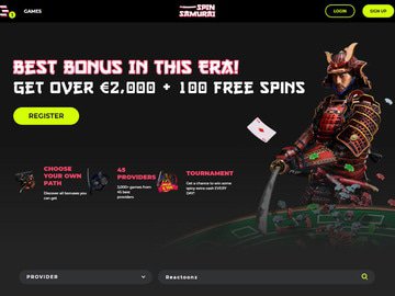 Spin Samurai Homepage Preview