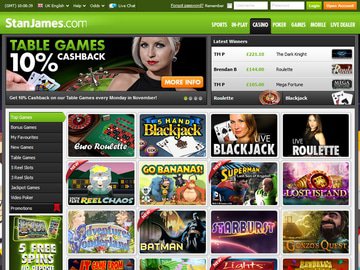 Stan James Casino Homepage Preview