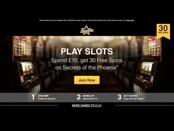 Starspins Casino Homepage Preview