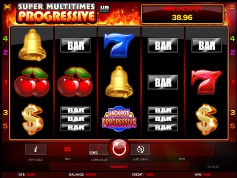 Super Multitimes Progressive No Download Slot Machine