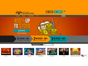 Superlines Casino Homepage Preview