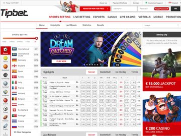Tipbet Homepage Preview