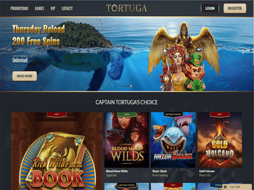 Tortuga Casino Homepage Preview