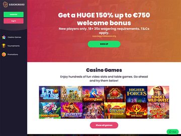 Touch Casino Homepage Preview