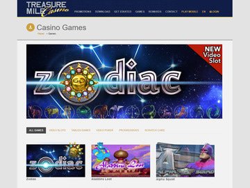 Treasure Mile Casino Software Preview