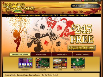 Vegas Country Casino Homepage Preview