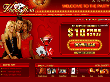 Vegas Red Casino Homepage Preview