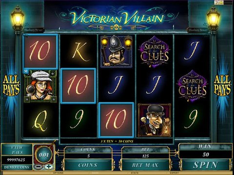 Enjoy the No Download Victorian Villain Slots